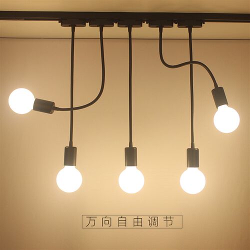 服装店橱窗灯LED软管球泡灯长杆导轨灯明装轨道软杆射灯万向调节
