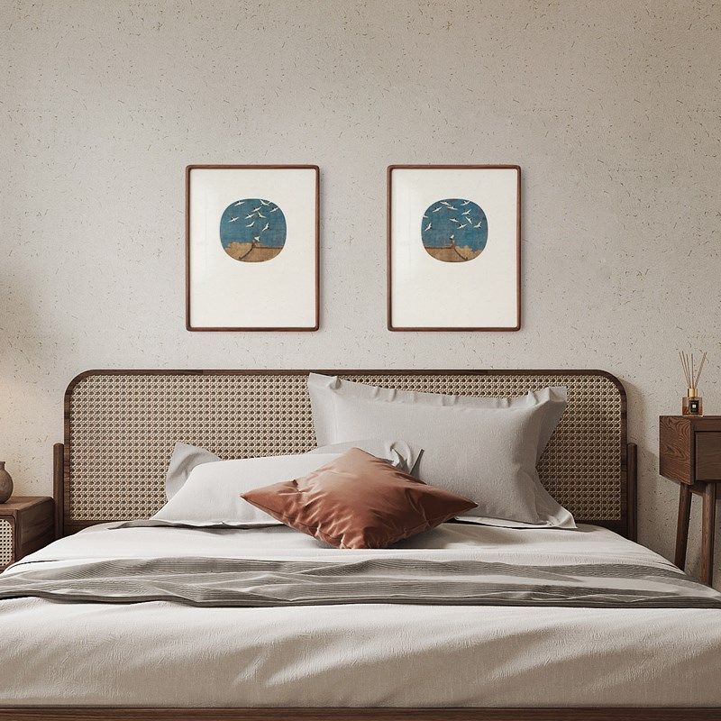 宋式美学 宋徽宗瑞鹤图团扇面新中式装饰画玄关书房茶室餐厅挂画