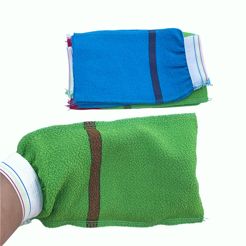 10条装粗纹大颗粒搓澡巾单层强力去泥搓澡工搓背用沐浴手套洗澡巾