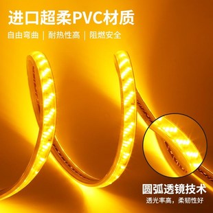 金黄光led灯带户外防水工程景观亮化照明220v酒店宾馆外墙LED线灯