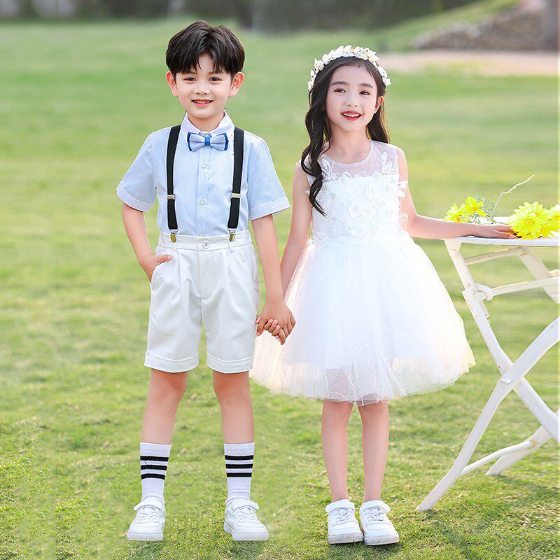 六一儿童演出服男童礼服女童白蓬蓬裙幼儿园毕业班服舞蹈表演服装