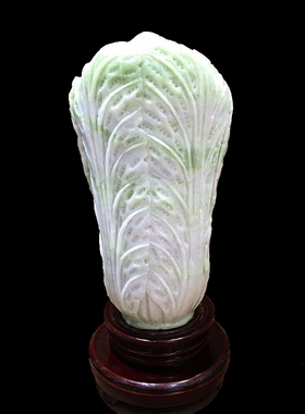 天然玉石旺运玉岫玉白菜招财摆件家居客厅桌面酒柜岫岩玉开业礼品