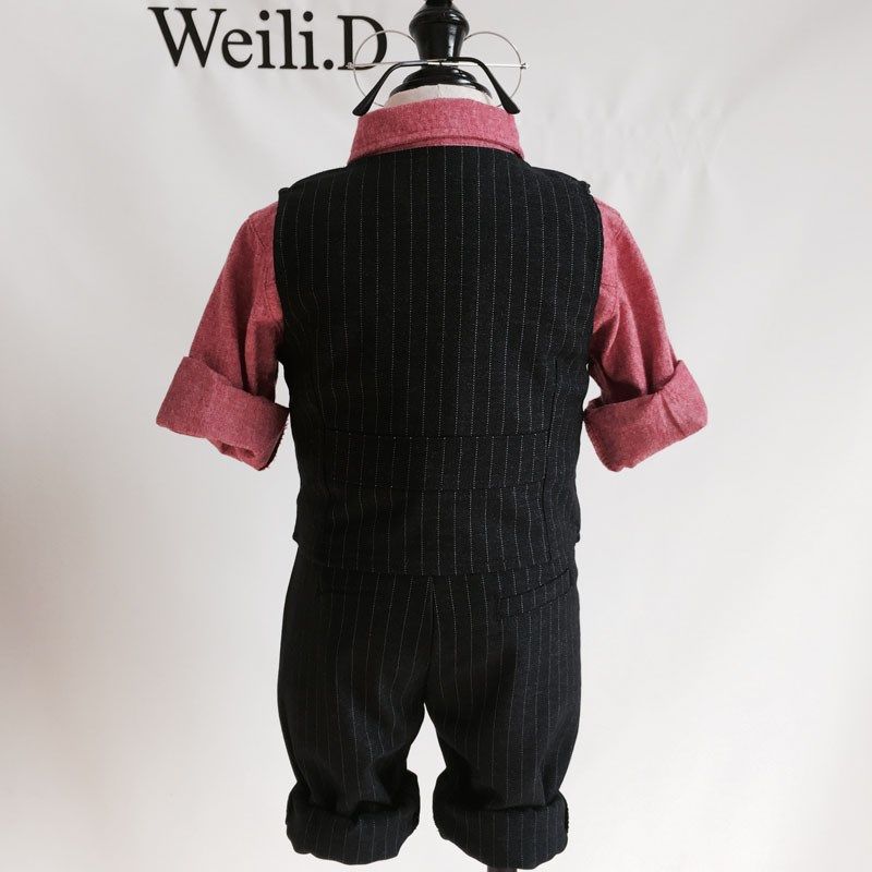 2024新款男童英伦风套装礼服 男宝宝花童马甲长袖条纹西装走秀服,童装/婴儿装/亲子装,儿童礼服,淘宝优惠券,粉丝福利购,淘宝优惠卷