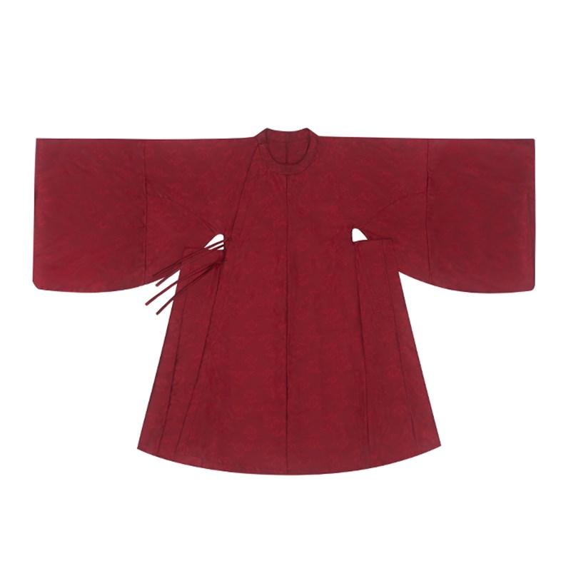 惜物国风 明制圆领汉服一品文官双鹤织锦绣花补服圆领袍汉婚婚服