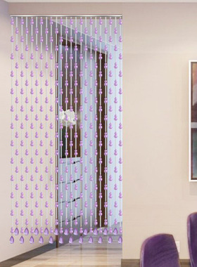 紫色水晶葫芦珠帘玄关水晶隔断帘 客厅卧室卫生间免打孔 阳台门帘