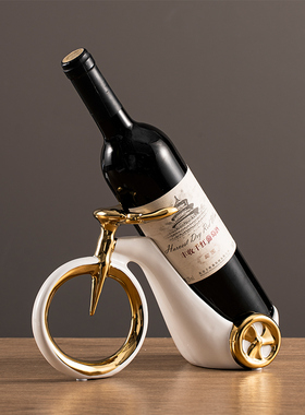 北欧高档红酒架摆件家居客厅葡萄酒架餐H桌酒柜边柜装饰品乔迁礼