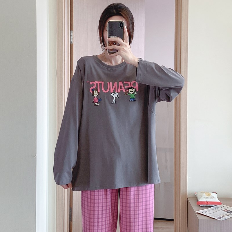 月子服纯11月份12棉孕妇睡衣春秋冬大码I200斤产后怀孕期产妇哺乳