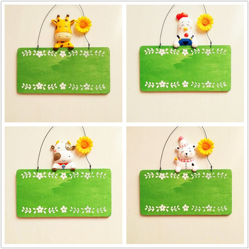 可爱儿童房间牌门牌挂牌创意欧式家居装饰品木质个性壁挂空白手写