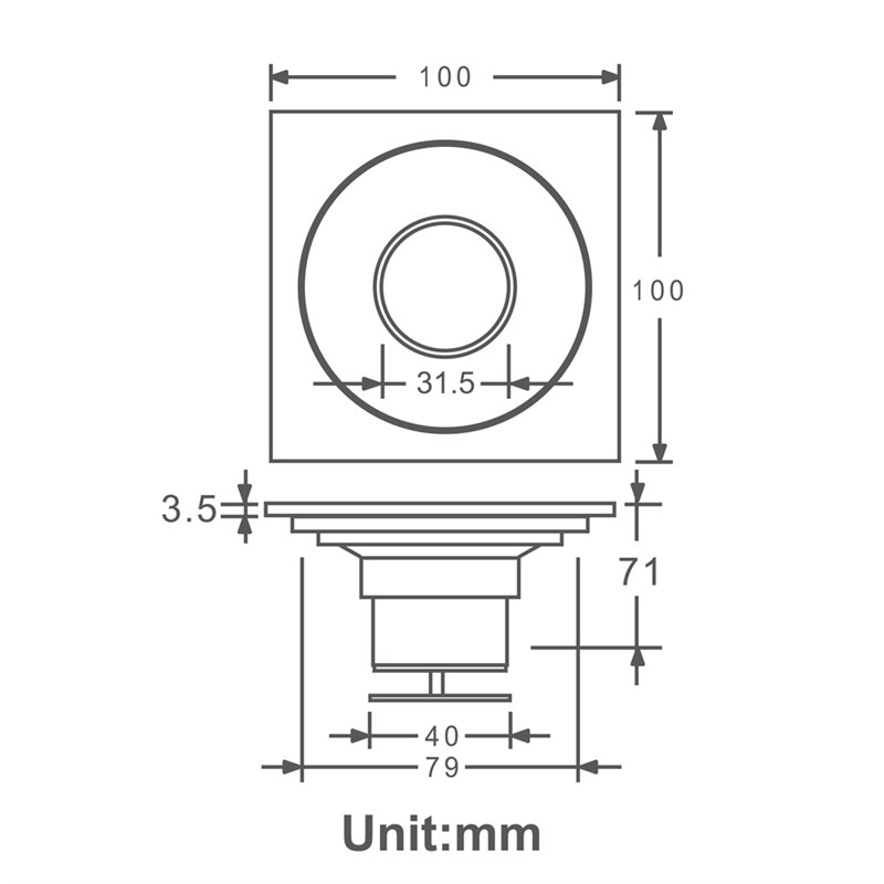 仿古铜防臭地漏青古铜洗衣机地漏HIDL043-2