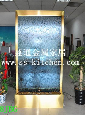 室内流水摆d件 客厅屏风隔断 风水帘水幕墙 新房结婚礼物