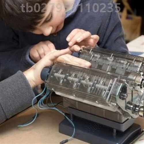 d燃油引擎迷你内燃机组v8四缸拼装模型发动机涡T扇汽车金属玩具