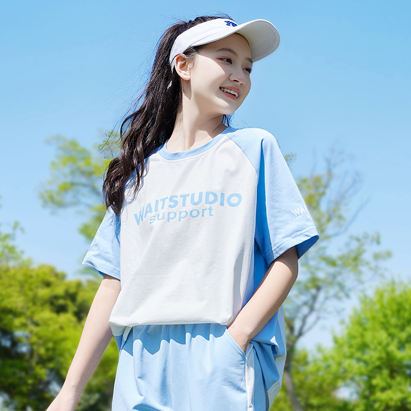 初中生学生休f闲短袖t恤女纯棉宽松少女夏装13女孩16夏季半袖上衣