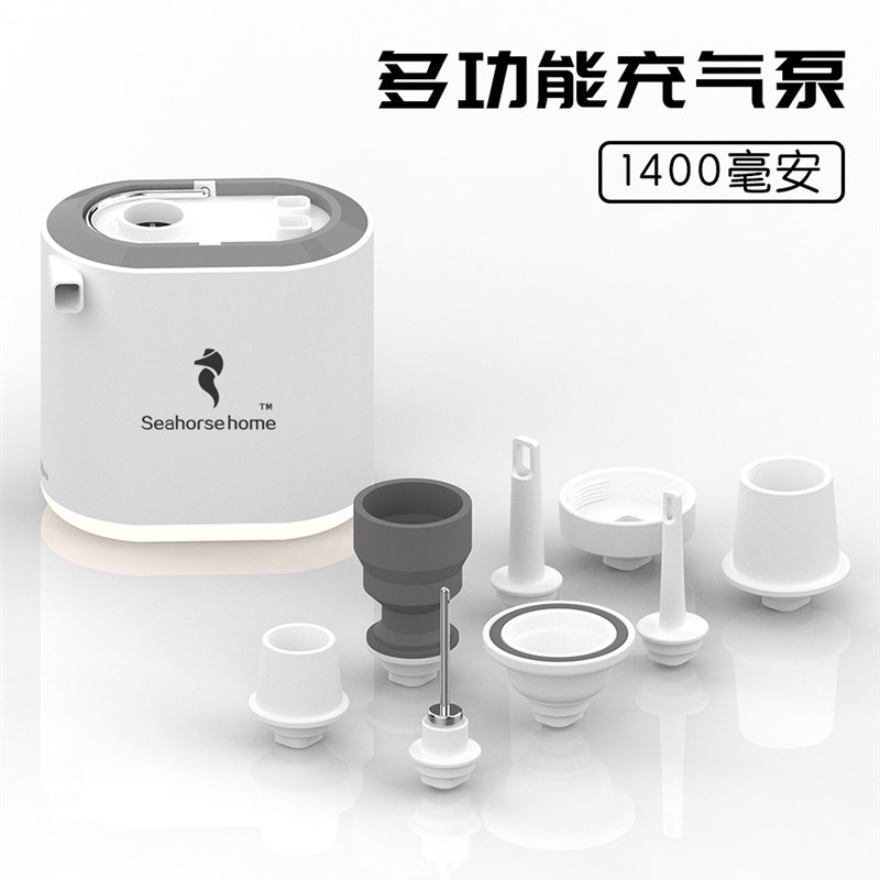 户外打气机气垫床泳圈浮床游泳池气球H泵帐篷收纳袋橡皮艇打气泵