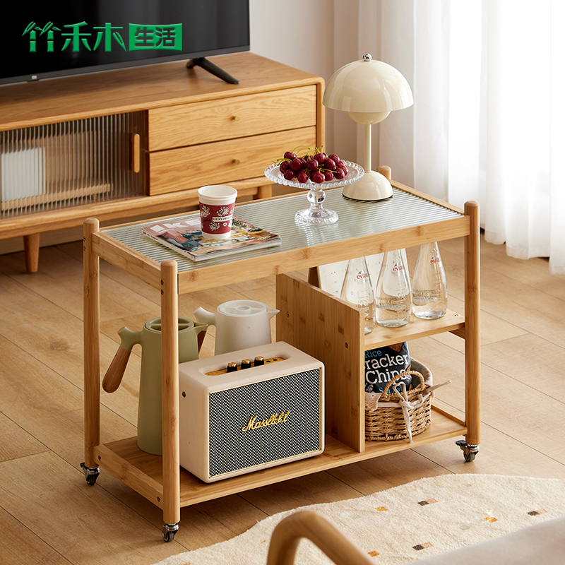 边几移动茶几茶桌带轮子小桌子简B约迷你角几小方桌沙发边桌床头