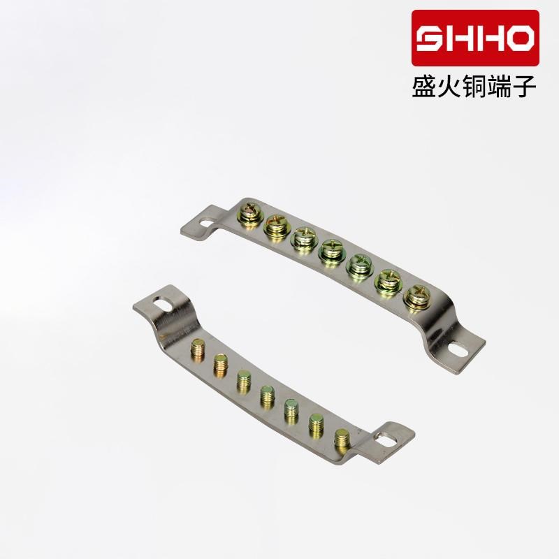 单排厚3宽30mmm7孔位大电流地线排铜排配电箱配件接地端子排零地