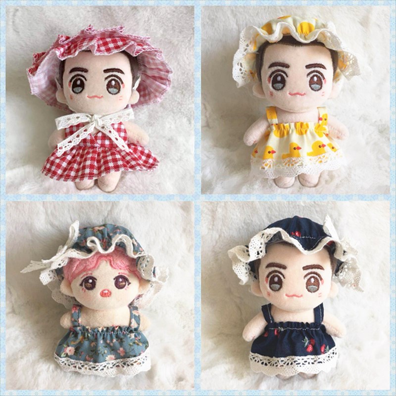 现货娃衣10cm12厘米正常体海星体玩偶公仔棉花娃娃衣服裙子帽套装