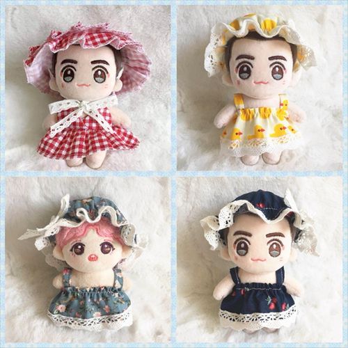 现货娃衣10cm12厘米正常体海星体玩偶公仔棉花娃娃衣服裙子帽套装