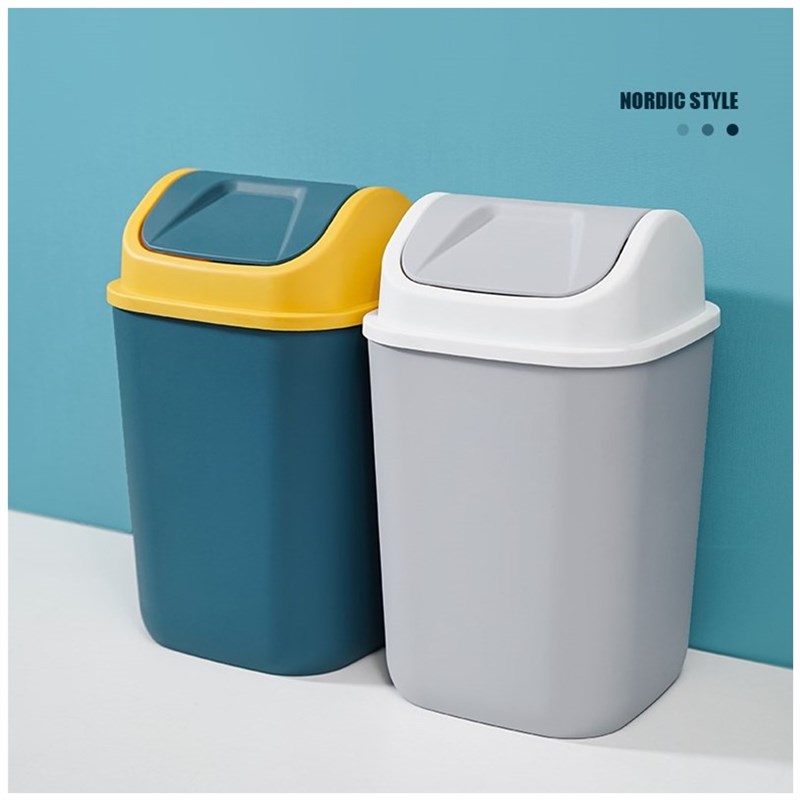 色彩带盖垃圾桶厕所n卫生间客厅家用轻奢商用厨房大容量有盖小纸