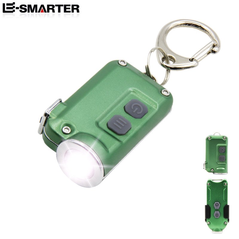 爆款超小迷你LElD发光小手电筒钥匙扣灯强光超轻手电筒便携式手电