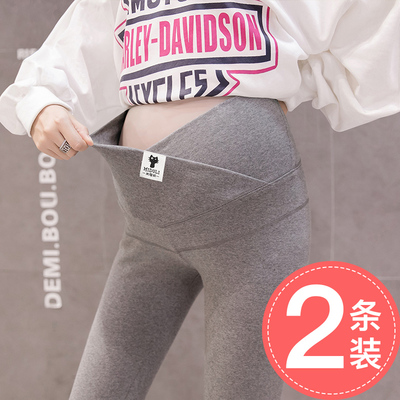 孕妇打底裤孕妇j裤子春秋外穿时尚低腰秋季长裤小脚裤秋冬加绒秋