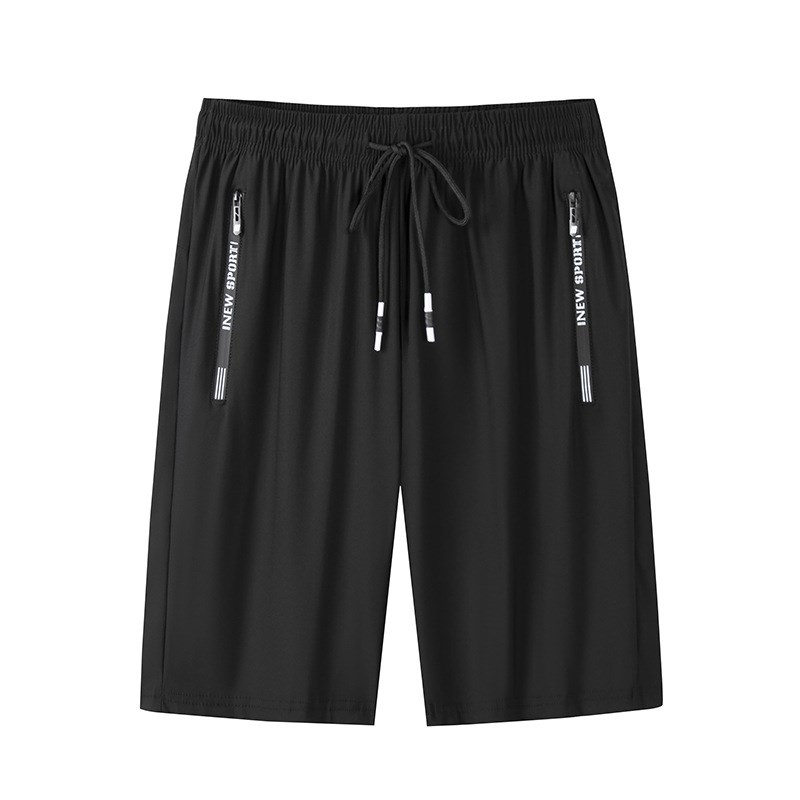 锦纶运动短裤男速干夏季外穿薄款弹力宽松大码跑步潮流冰丝五分裤