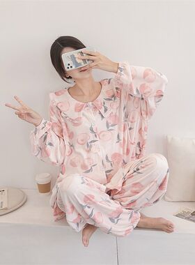 月子服春秋天鹅绒产后孕妇11月12冬加G绒待产哺乳家居服2大码200