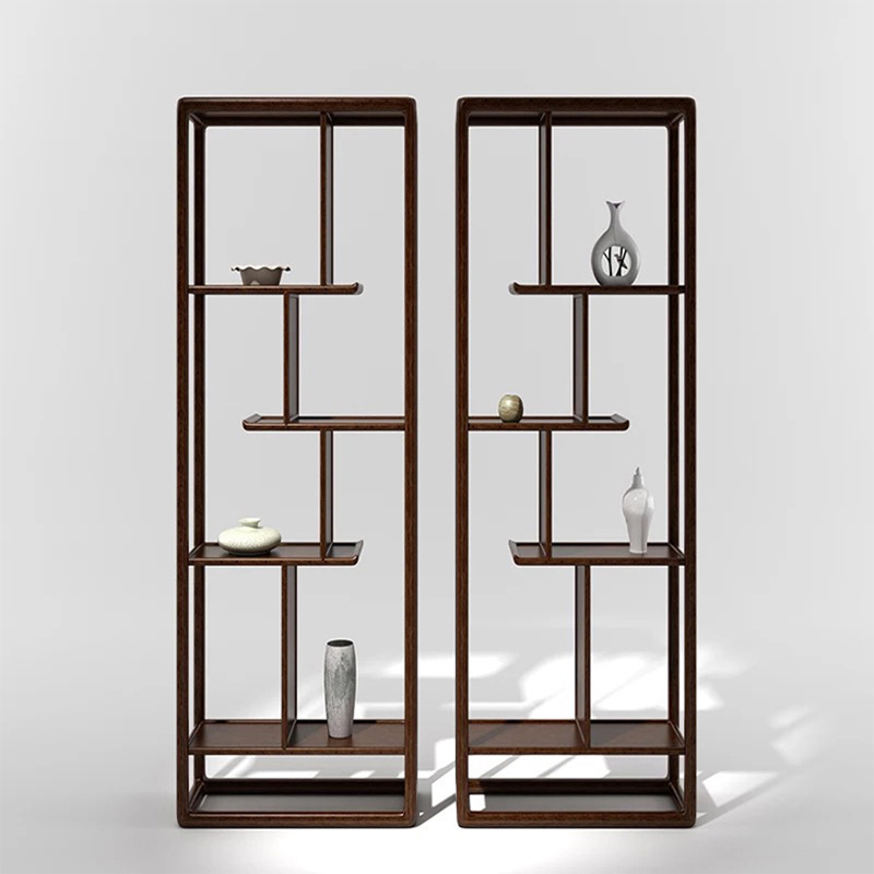 新中式实木博古架书架多宝阁装饰柜子隔断置物架装饰柜储物家俱