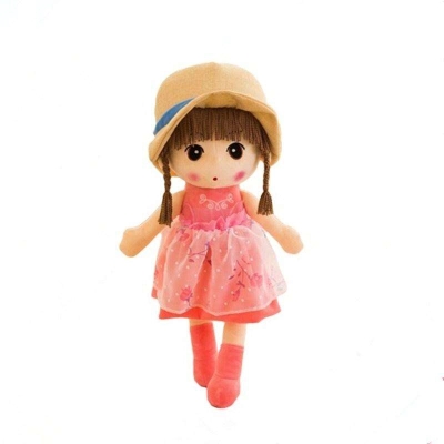 布姓娃玩具 女孩毛线可r爱布娃娃小号小型玩偶人形V公仔少女床上