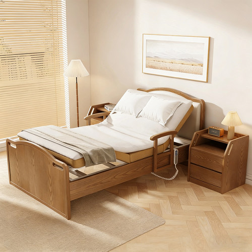 居家养老实木电动助起床适老床