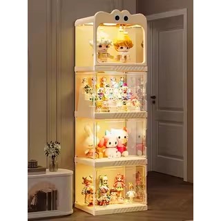 手办展示柜盲盒收纳玩具适用乐高积木小玩偶透明家用模型陈列架子