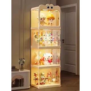 手办展示柜盲盒收纳玩具适用乐高积木小玩偶透明家用模型陈列架子
