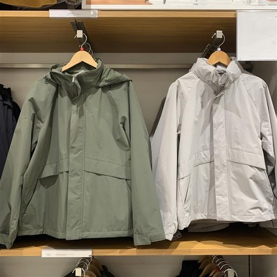 试衣间!春季男装女装防风立领茄克外套户外休闲连帽外套475038