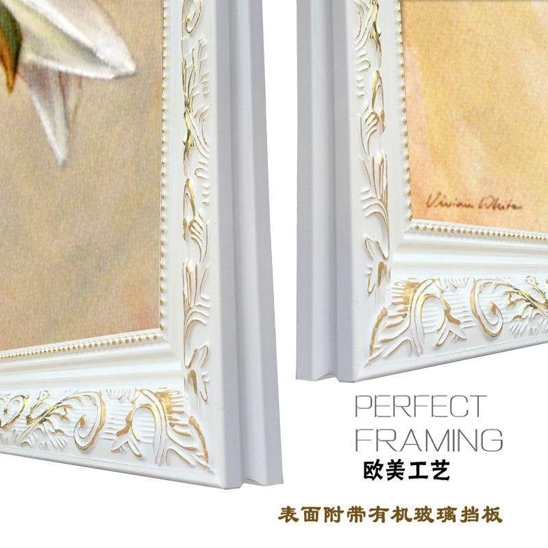 简欧餐厅装饰画卧室床头花卉植物油画酒店玄关走道挂画Z咖啡厅壁