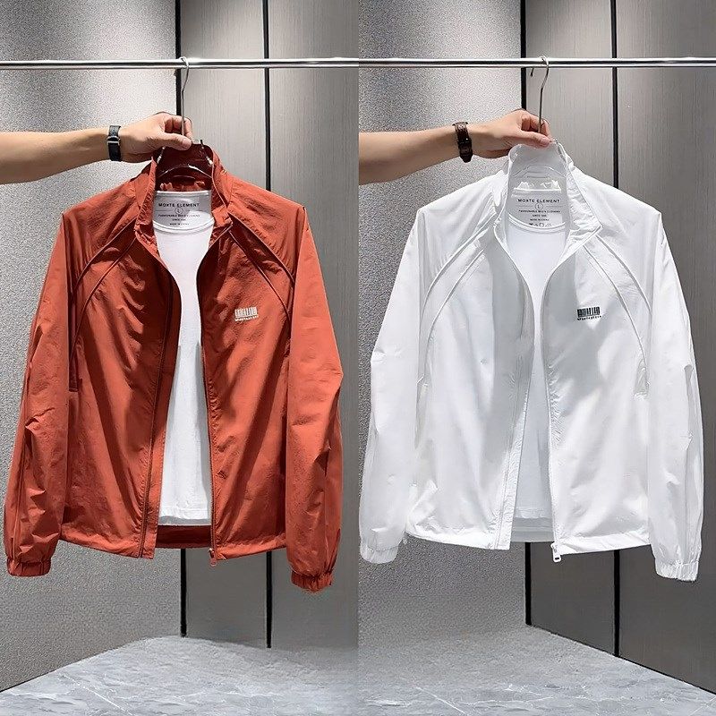 【有内衬】春秋新款立领休闲夹克外套男士潮流百搭防晒服运动上衣