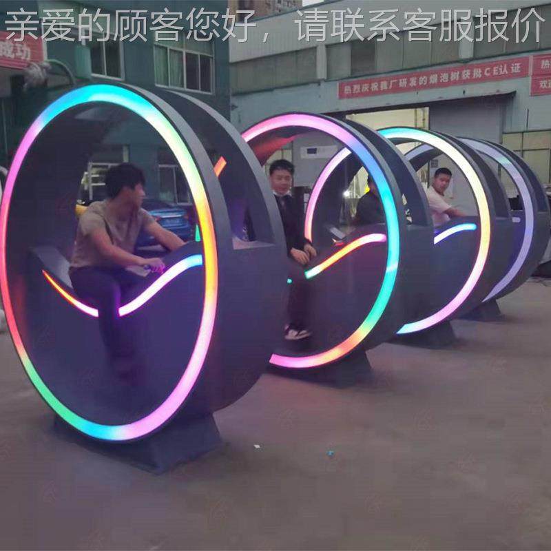 互动灯光喷艺泉水单车 景区成人踩行车 体EKT自育公园健身互动游
