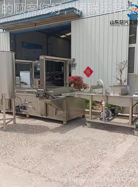 蔬菜串上浆油流4水线 薯塔全自动钢上AFF浆油炸设备带30不锈储炸