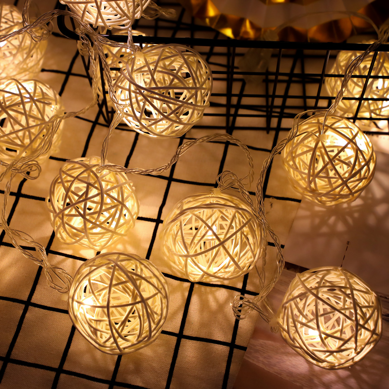 3.6m彩色棉线球彩灯装饰灯星星灯彩灯串灯浪漫惊喜生日布置场景