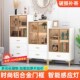 书柜书架轻奢玻璃门防尘展示柜客厅落地储物柜学生书橱柜子置物柜