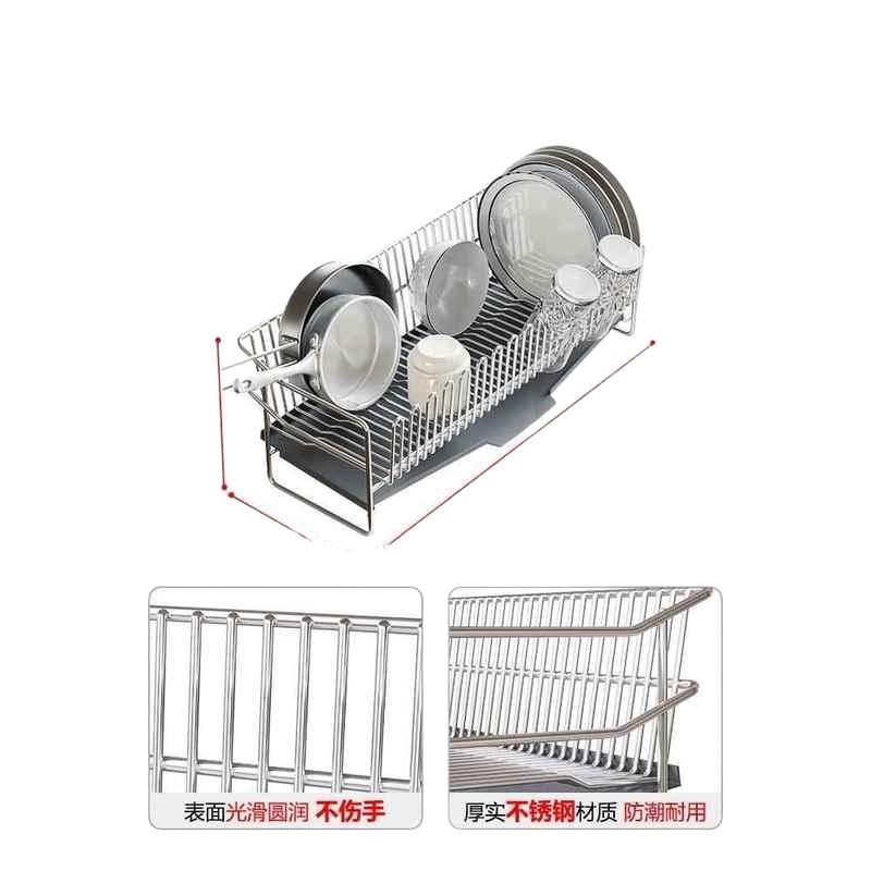 厨房沥水架304不锈钢碗碟收纳架子家用水槽沥水篮筷子置物架碗架