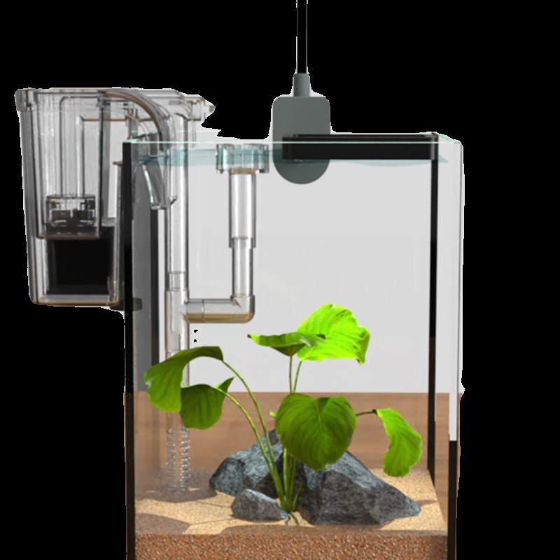 赫希迷你微景观鱼缸家用小型桌面鱼缸玻璃斗鱼观赏鱼水草缸