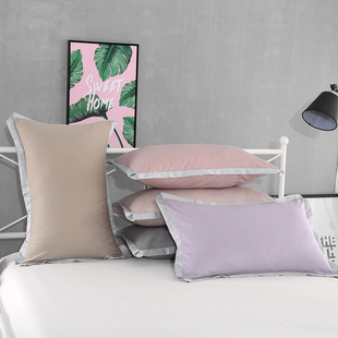 大号一对枕套纯棉全棉单人枕头套简约酒店5580加大6090枕头皮