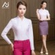 OL工作服秋季 空姐面试服装 女短袖 v领衬衣工装 南航衬衫 空乘职业装