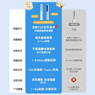 力力羊儿童身高测量仪红外线精准电子宝宝量尺智能家庭用不伤墙