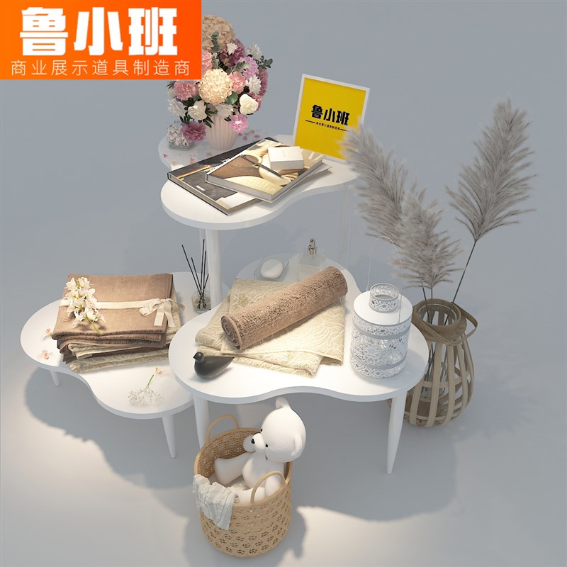 服装店中岛展示桌陈列展示架氛围布置网红小桌女装店流水台展示台