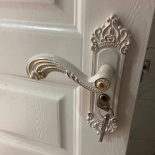 静音门把手柄老式 室内门锁家用通用型卧室房门锁欧式 换锁木门锁具