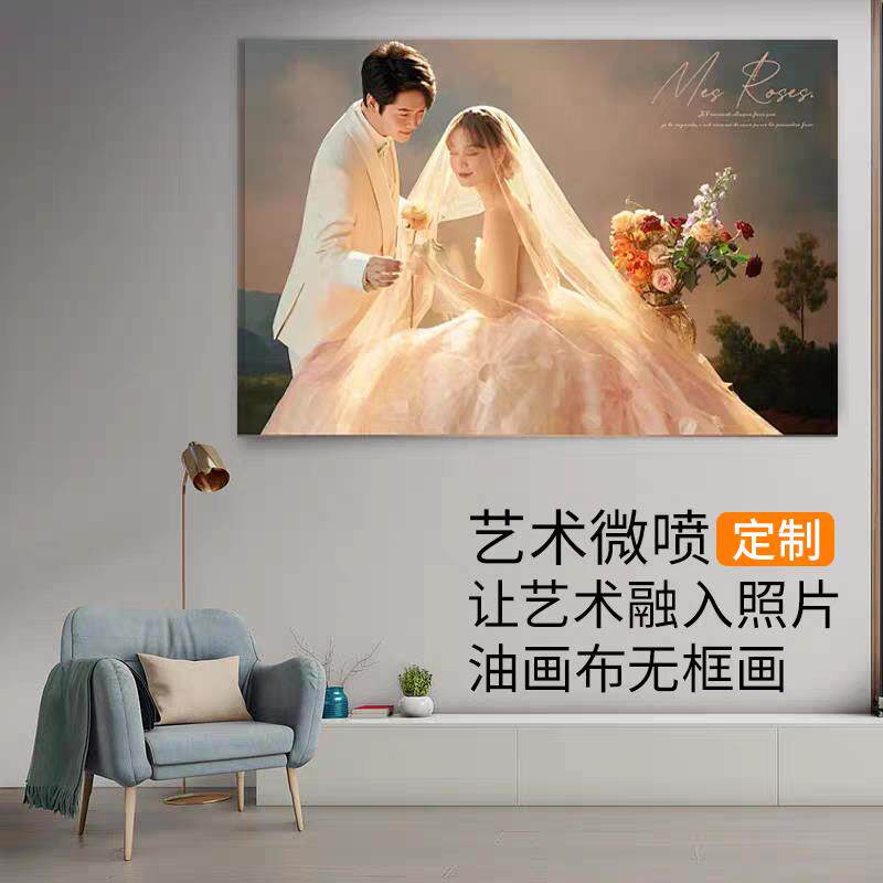 合金金相框定制婚纱照片墙组合画铝挂墙洗照片打印加放大尺寸挂画
