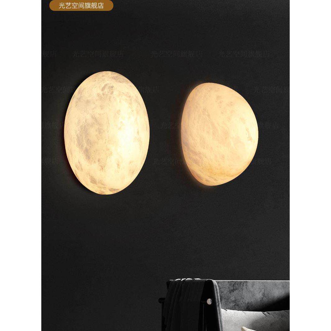 西班牙大理石壁灯升级版卧室床头灯创意装饰背景墙过道走廊球壁灯
