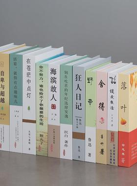 文艺简约假书中文彷真书装饰品书架书房中式摆件道具书壳创意摆设