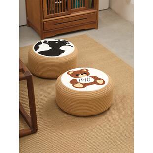 榻榻米蒲团坐垫禅修垫子飘窗阳台凳子坐墩地板地上打坐垫圆形矮凳