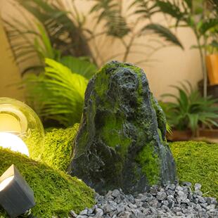 2025年新款仿真石头摆件庭院绿植造景假山布置微景观拍摄道具装饰